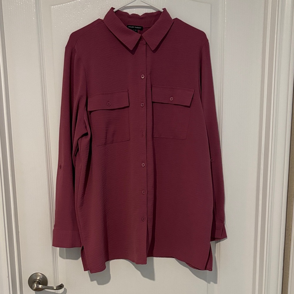 Women’s button up long sleeve blouse